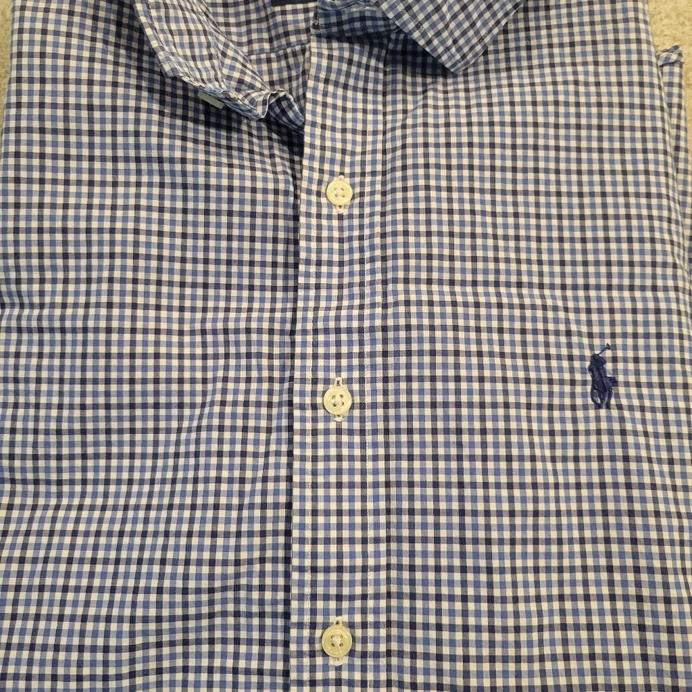 Ralph Lauren Men's Blue Classic button down shirt, size Large like new! Holidays - Picture 7 of 7